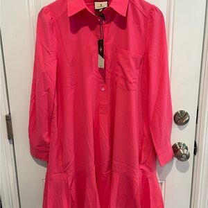 Tuckernuck Hot Pink Flounce Hem Callahan Dress NWT Mini Size Medium